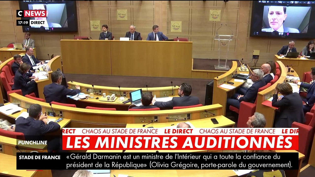 Stade de France : Regardez l'intégralité de la première intervention de Gérald Darmanin qui s'explique face au Sénat