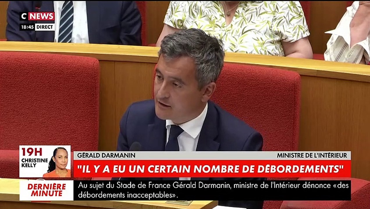 Stade de France - Regardez Gérald Darmanin: "Vous évoquez la Seine Saint-Denis avec beaucoup d'insultes et je refuse de donner la nationalité des personnes interpellées"