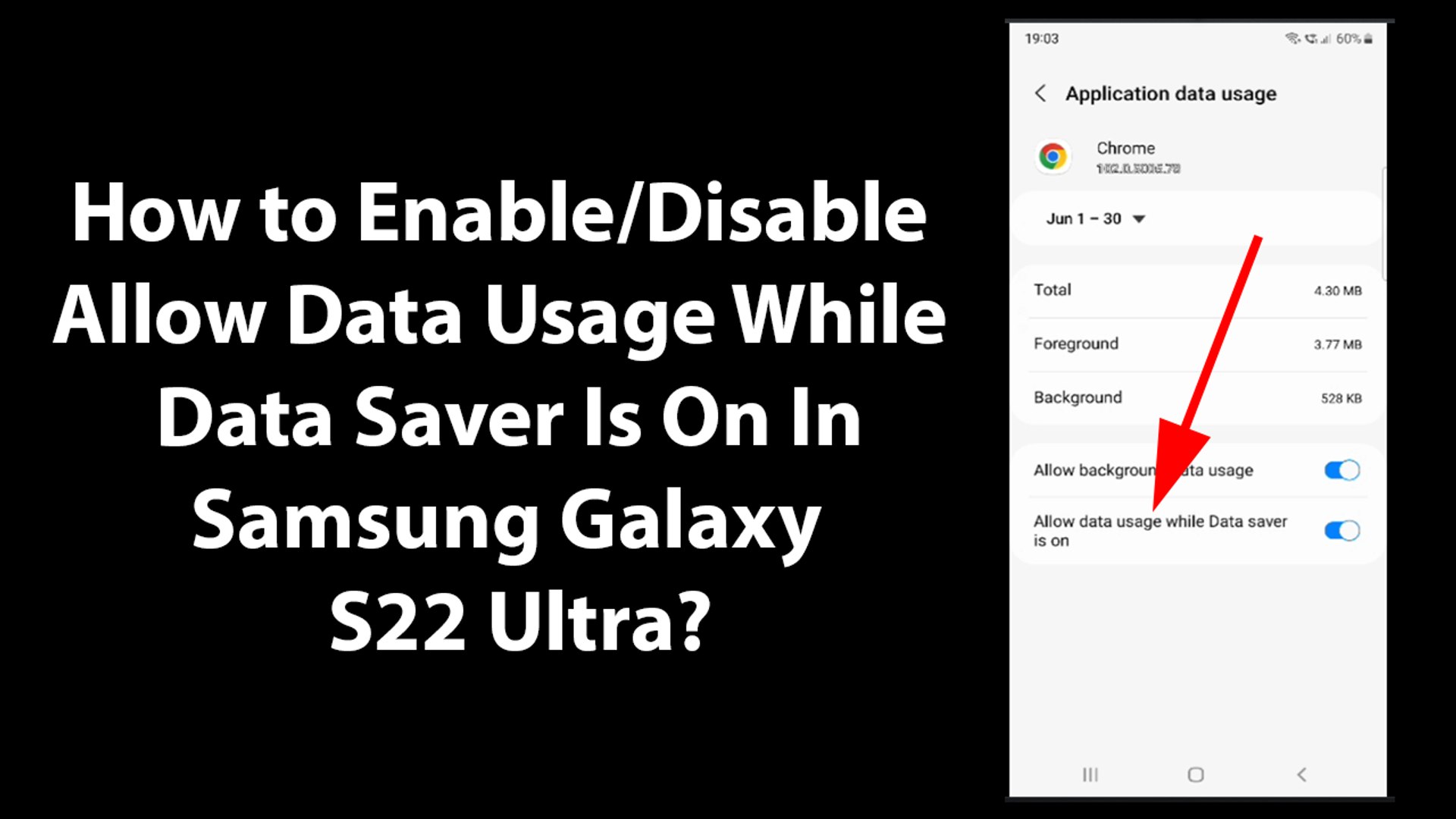 How to Enable/Disable Allow Data Usage While Data Saver Is On In Samsung  Galaxy S22 Ultra? - video Dailymotion