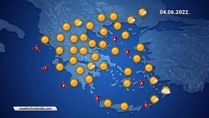 Η πρόγνωση του καιρού για το Σάββατο 04-06-2022
