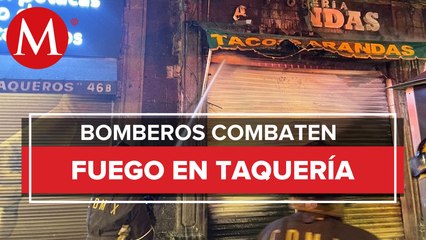 En la alcaldía Cuauhtémoc se reaviva incendio en taquería