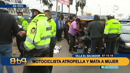 VES: Mujer pierde la vida tras ser atropellada por motociclista