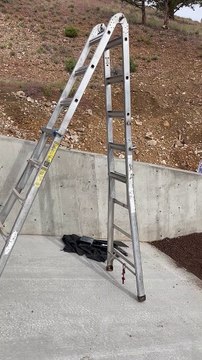 Ladder Walking Away From the Job Site