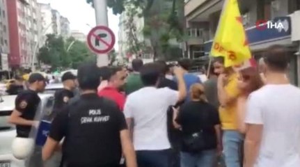 Başkent'te izinsiz gösteriye polis müdahale etti