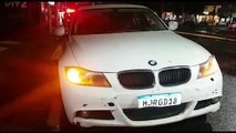 Colisão traseira entre BMW e Celta deixa pessoa ferida no Centro de Cascavel
