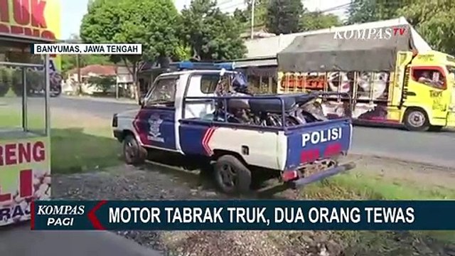 Sepeda Motor Tabrak Truk Tronton di Banyumas, 2 Orang Meninggal Dunia