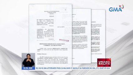 Bongbong, hiniling sa SC na ibasura na ang petisyon laban sa kanyang kandidatura | UB
