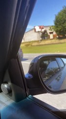 Hit and Run Driver Fleeing with Motorcycle Attached to Hood