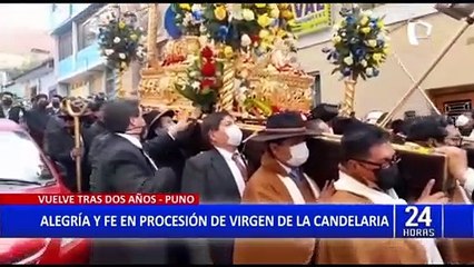Puno: Vuelve procesión de la Virgen de la Candelaria tras 2 años de ausencia