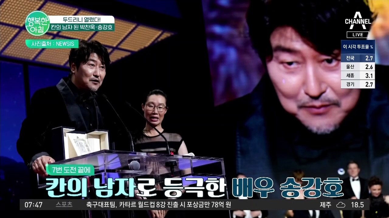 칸의 남자 된 박찬욱·송강호! 한국 영화계의 새 역사를 쓰다