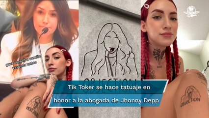 Tiktoker se tatúa a Camille Vasquez, la abogada de Johnny Depp