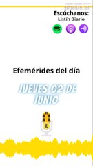 Efemérides de este jueves 02 de junio