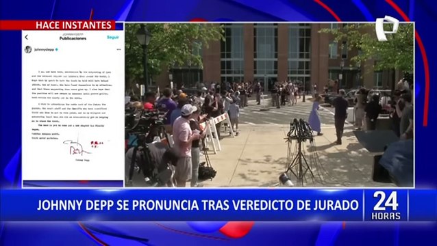 Johnny Depp tras ganar juicio contra Amber Heard: El jurado me devolvió la vida