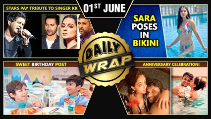 Celebs Pay Tribute To KK, Sara In Bikini, Ranbir On Prabhas, Ira's Post With Nupur | Top 10 News
