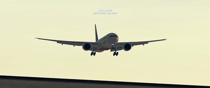 Emirates Boeing 777-300ER at London Heathrow Airport after flight from Dubai International Airport