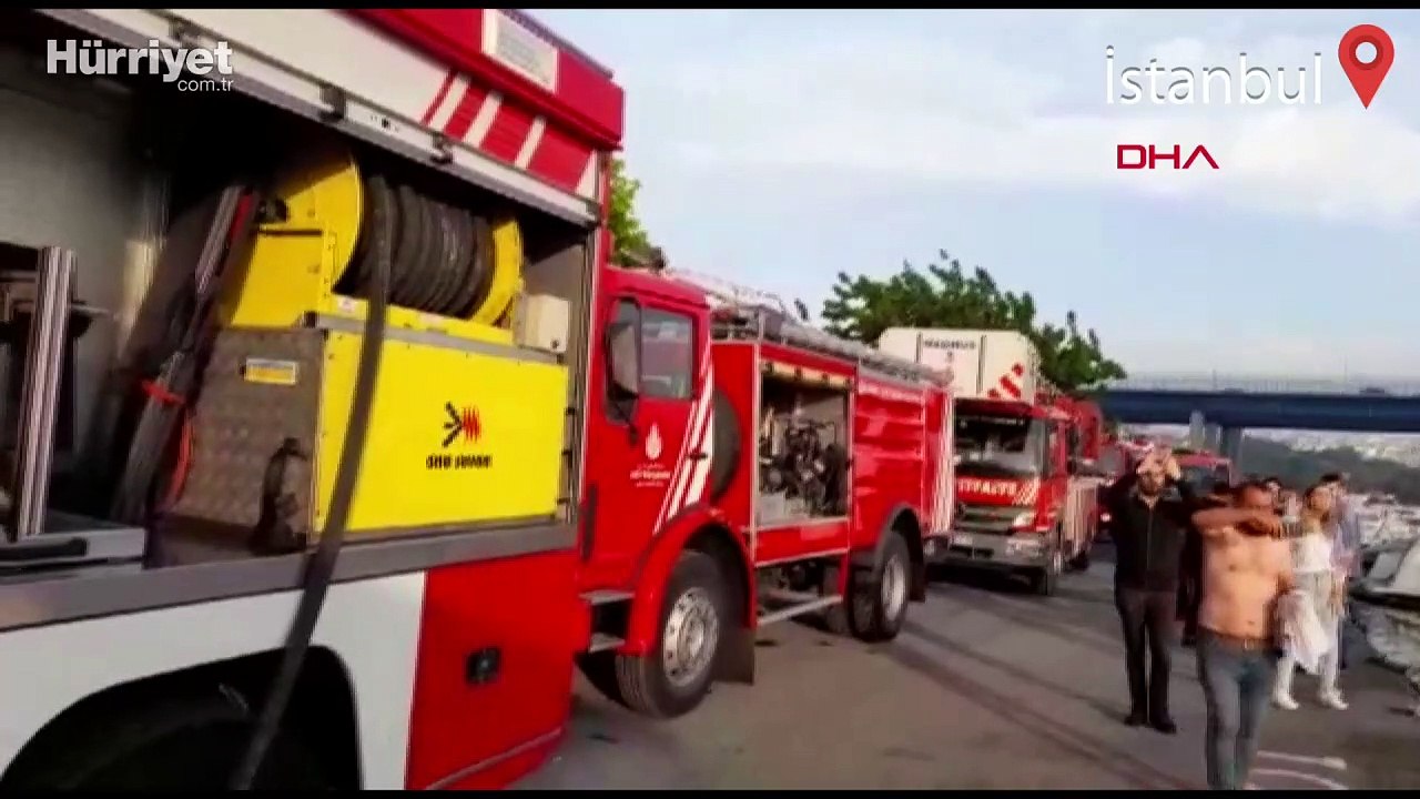 Balat sahilde teknede yangın