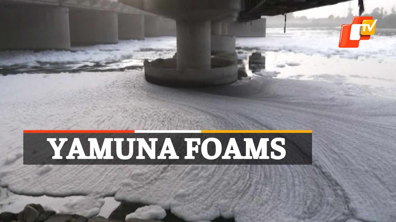 Toxic Foams Float On Yamuna River Near ITO In Delhi