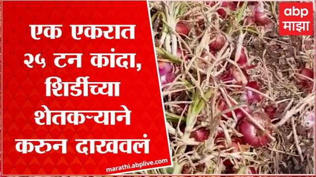 7/12 Sheti Shirdi : नियोजनबद्ध शेतीचा शेतकऱ्यांना फायदा, मिळाला 25 टन कांदा : ABP Majha