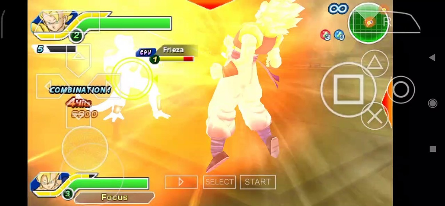 Dragon Ball Z Tenkaichi Tag Team:Gogeta and Vegito vs Cell and Frieza