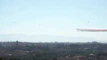 2 giugno, il passaggio delle Frecce Tricolore sui cieli di Roma visto dal Gianicolo