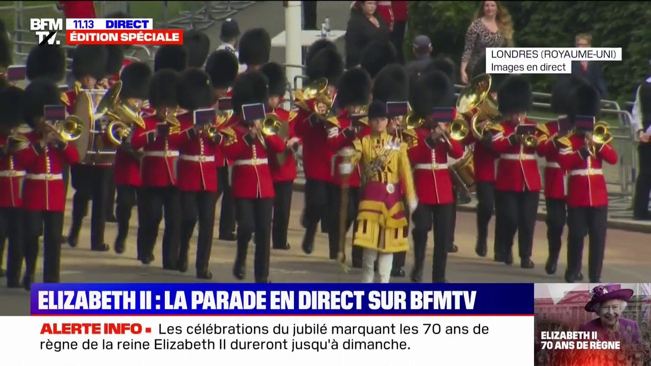Jubilé d'Elizabeth II: la parade militaire "Trooping the Colour" s'élance