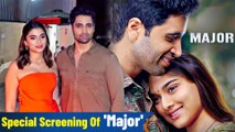 Adivi Sesh & Saiee Manjrekar At Special Screening Of 'Major' In Mumbai