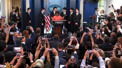 K pop band BTS visits White House, speaks out against hate crime