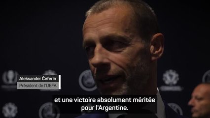 Finalissima - Čeferin : “Messi est né pour jouer au football”