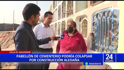 VES: denuncian que pabellón de cementerio podría colapsar por construcción aledaña