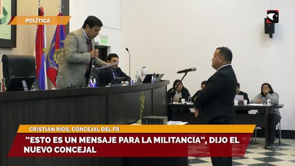 “Esto es un mensaje para la militancia”, dijo el nuevo concejal Cristian Ríos