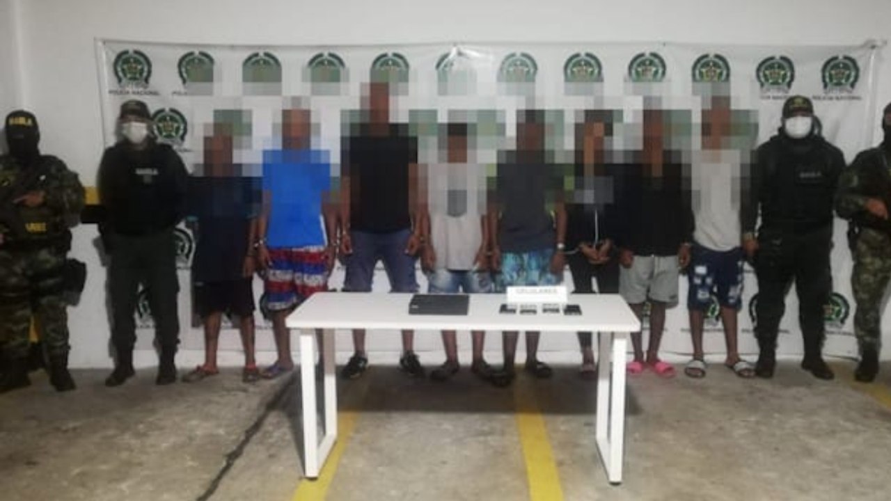 Capturan a ocho miembros de ‘Los Costeños’, banda dedicada a la extorsión en Barranquilla