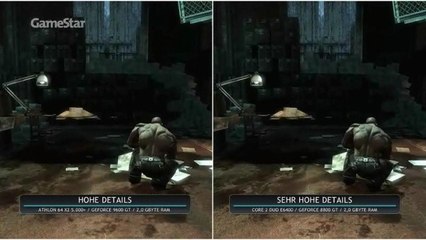 Batman: Arkham Asylum - Technikvideo: Grafik im Vergleich