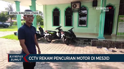 Maling Motor Terekam CCTV Saat Beraksi di Masjid