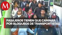 Transportistas inician bloqueos en calles de Cdmx