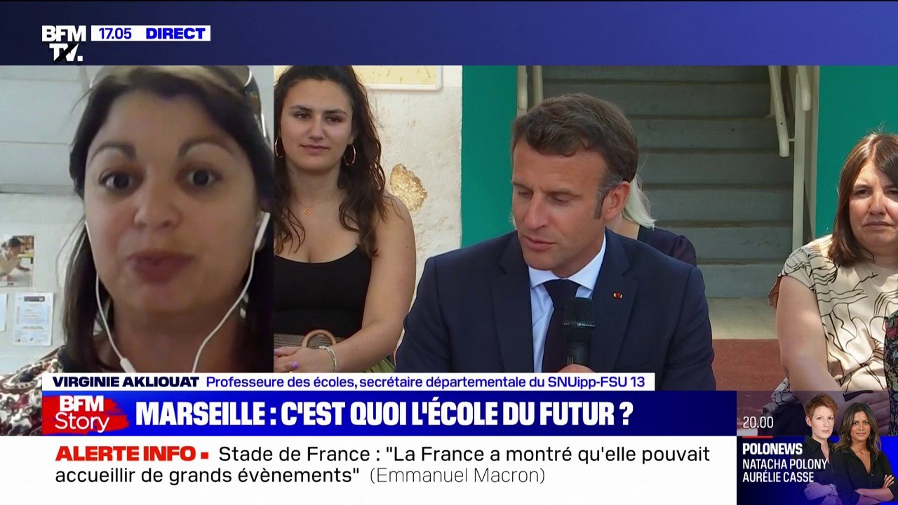 Virginie Akliouat (SNUipp-FSU): "Emmanuel Macron crée une école à deux vitesses"