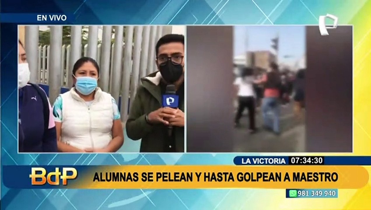Violencia en colegio de La Victoria: pelea de alumnas acaba con fuertes golpes a su profesor