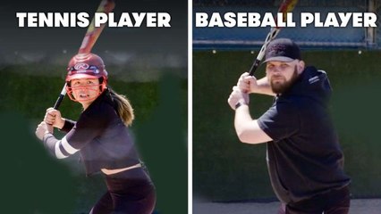 Tennis Players Try To Keep Up With Baseball Players