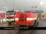 Market Fire in Prague, Czech Republic.(360p)