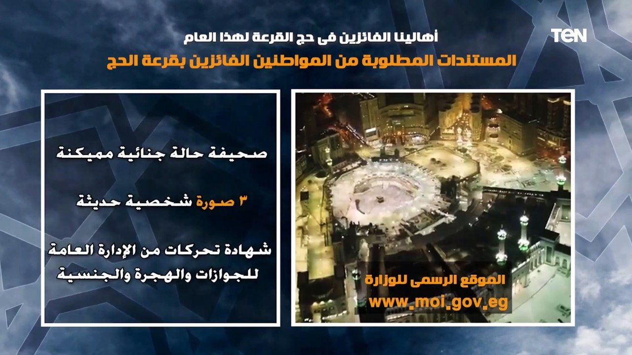 المستندات المطلوبة من المواطنين الفائزين بحج ال...