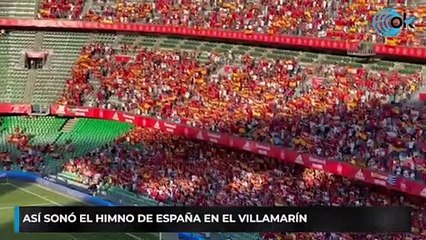 Así sonó el himno de España en el Villamarín