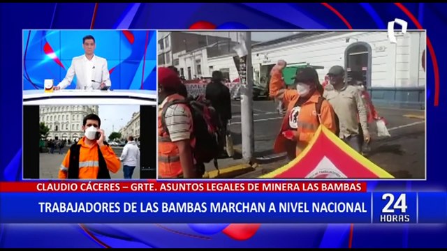 Marcha de trabajadores de Las Bambas: 1500 familias son afectadas por paralización