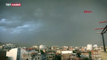 Aydın'da fırtına ve sağanak etkili: Gökyüzünü toz bulutu kapladı