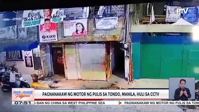 Pagnanakaw ng motor ng pulis sa Tondo, Manila, huli sa CCTV
