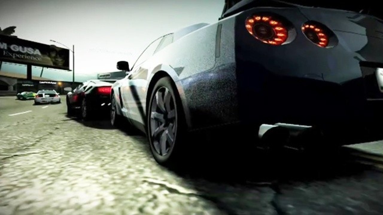 Need for speed: world - spielszenen: online-rennen mit polizeiverfolgung