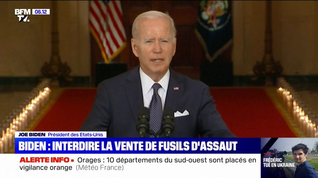 Nous devons interdire la vente des fusils d'assaut , a déclaré Joe Biden, président des États-Unis