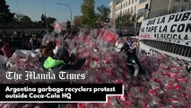 Argentina garbage recyclers protest outside Coca-Cola HQ