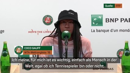 Gauff mit "Zeichen" gegen Waffengewalt