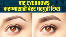 दाट भुवयांसाठी करा हा घरगुती उपाय | How to Grow Thicker Eyebrows | How to Grow Eyebrows