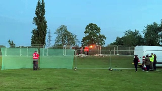 Lighting of Queen's Platinum Jubilee beacon in Bourne, Lincolnshire