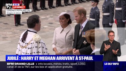 Jubilé d'Elizabeth II: le prince Harry et Meghan Markle sont arrivés à la cathédrale Saint-Paul